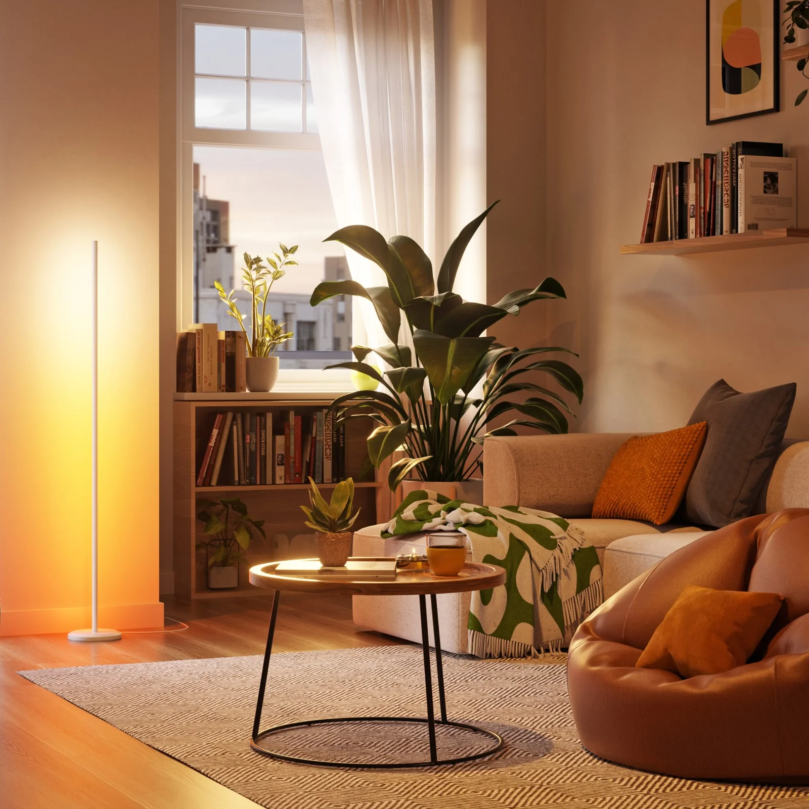 Smart Multicolor Floor Lamp (White 2 Pack) - Image 2